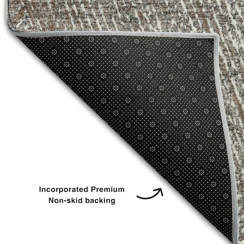 Premium Machine Washable Mayfield AMF991 Gray 5' x 7'6" Rug. Picture 2