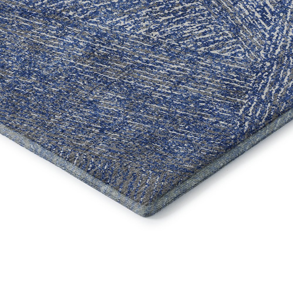 Premium Machine Washable Mayfield AMF991 Navy 5' x 7'6" Rug. Picture 3
