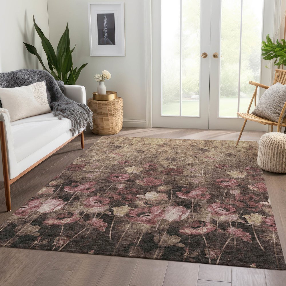 Premium Machine Washable Mayfield AMF992 Taupe 9' x 12' Rug. Picture 6