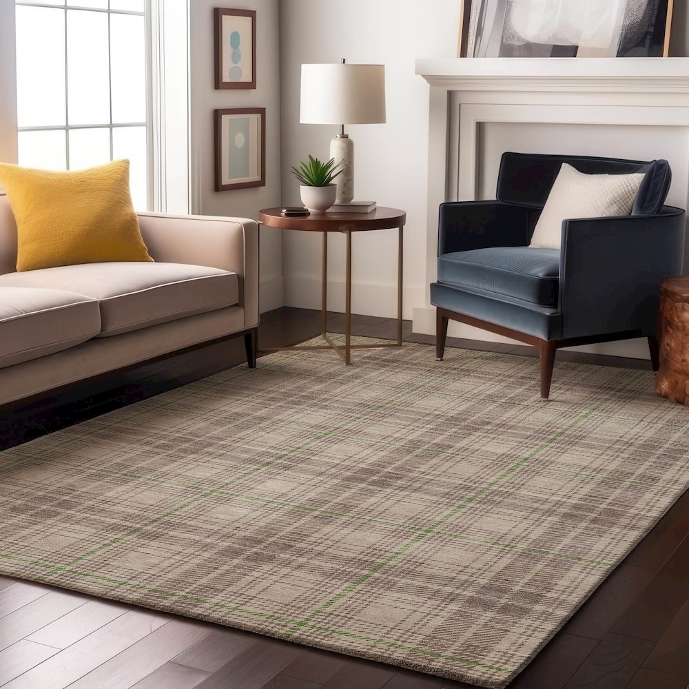 Premium Machine Washable Mayfield AMF993 Beige 9' x 12' Rug. Picture 5