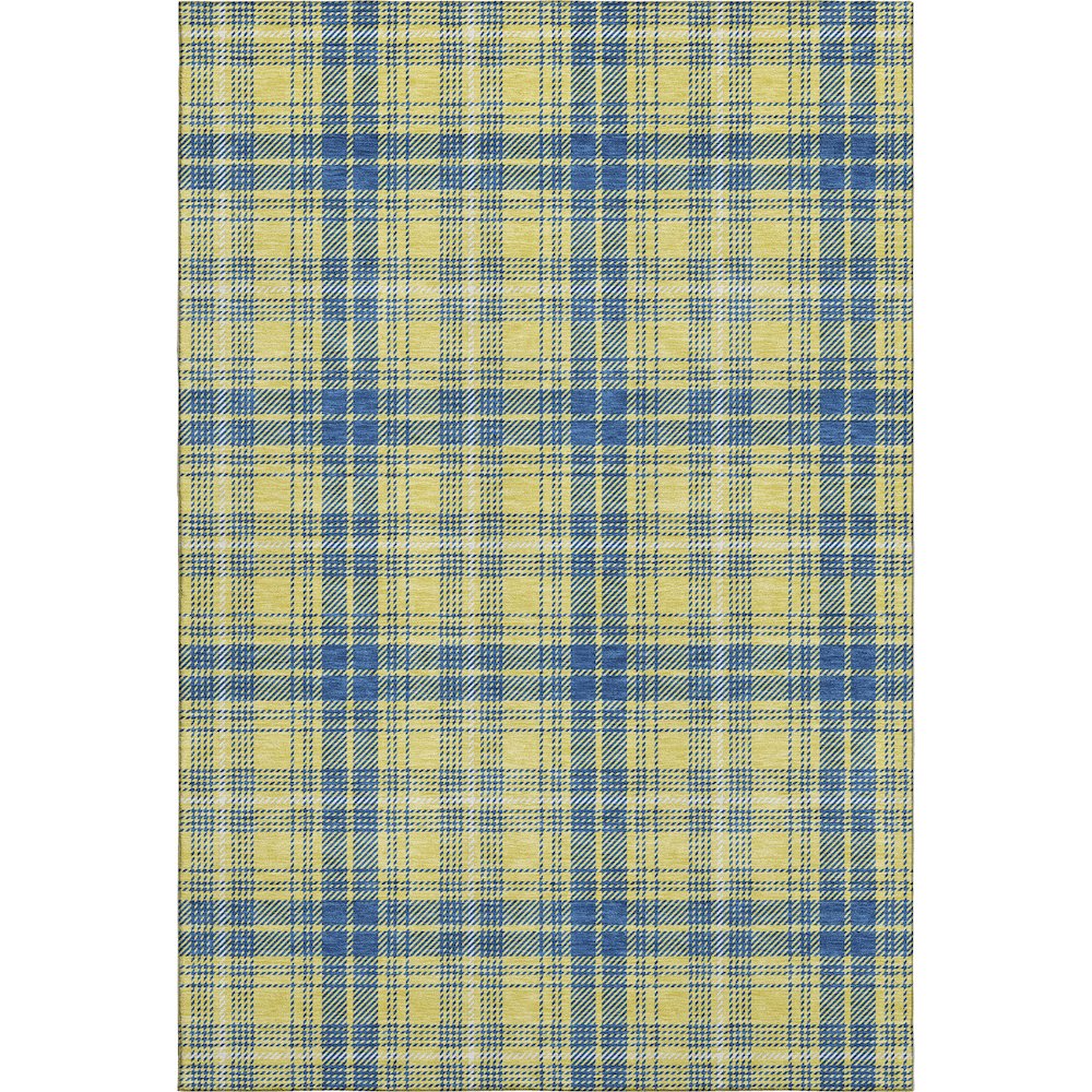 Premium Machine Washable Mayfield AMF993 Yellow 9' x 12' Rug. Picture 1