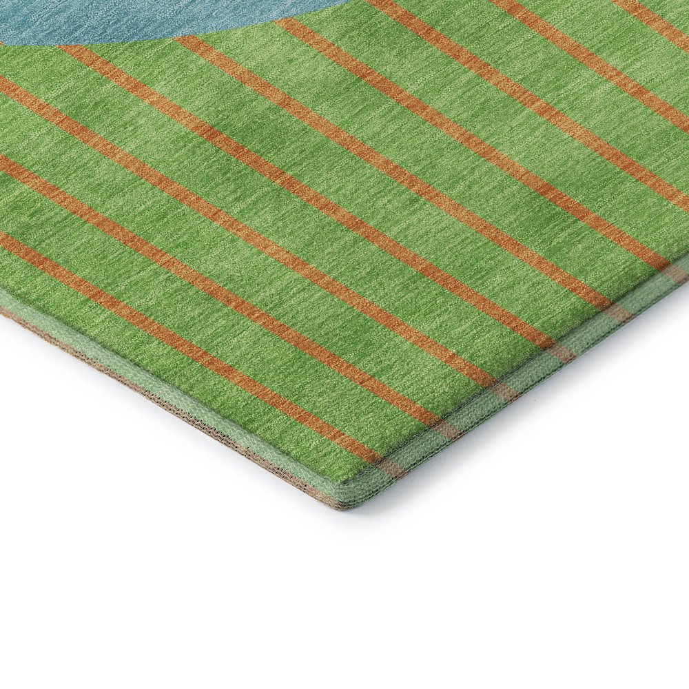 Premium Machine Washable Mayfield AMF994 Lime 5' x 7'6" Rug. Picture 3