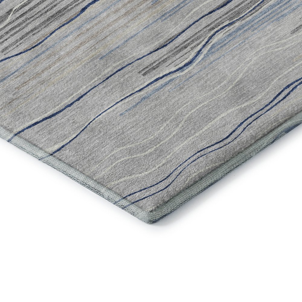 Premium Machine Washable Mayfield AMF996 Gray 5' x 7'6" Rug. Picture 3