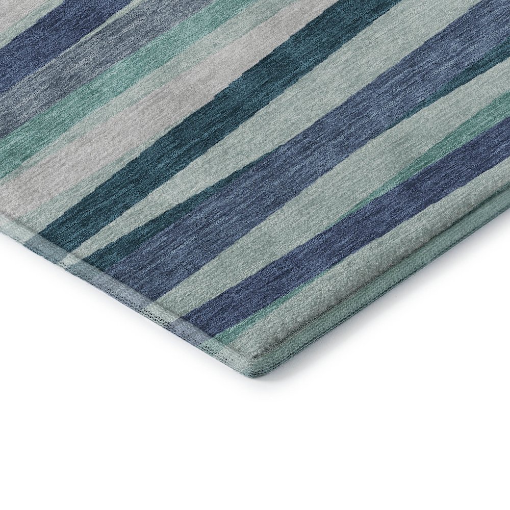 Premium Machine Washable Mayfield AMF997 Teal 5' x 7'6" Rug. Picture 3