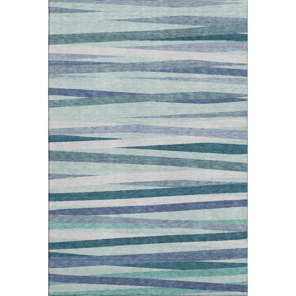 Premium Machine Washable Mayfield AMF997 Teal 9' x 12' Rug. Picture 1