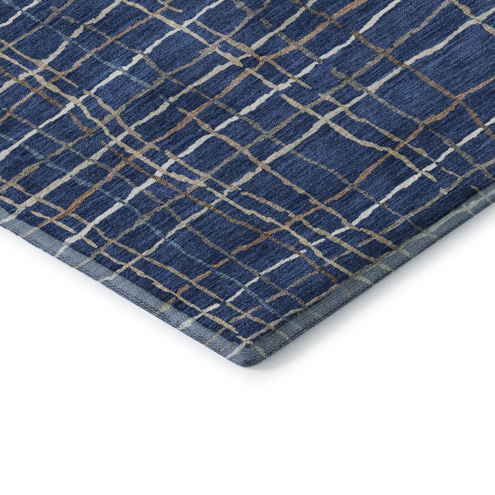 Premium Machine Washable Mayfield AMF998 Navy 5' x 7'6" Rug. Picture 3