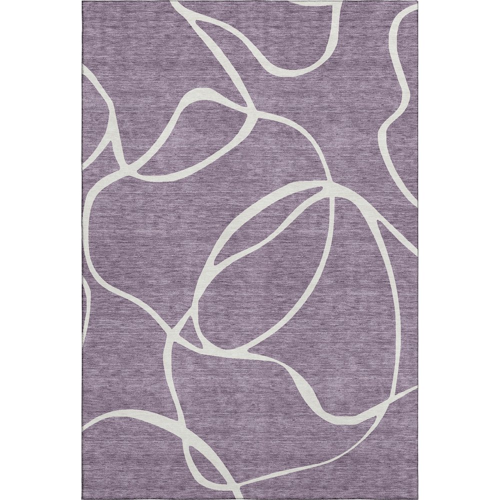 Premium Machine Washable Mayfield AMF999 Purple 9' x 12' Rug. Picture 1