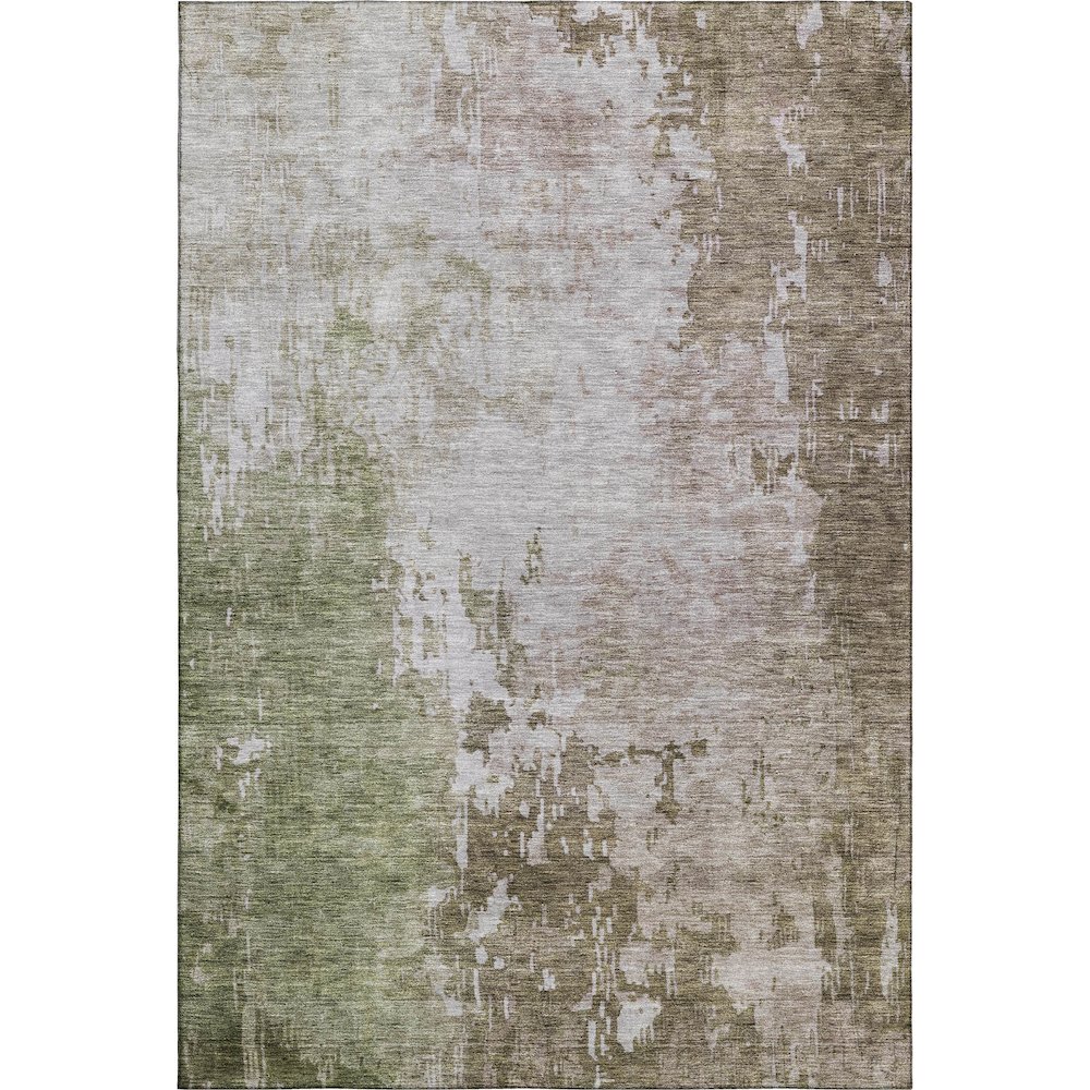 Luxury Washable Indoor/Outdoor Bresca Brown 9' x 12' Rug. Picture 1