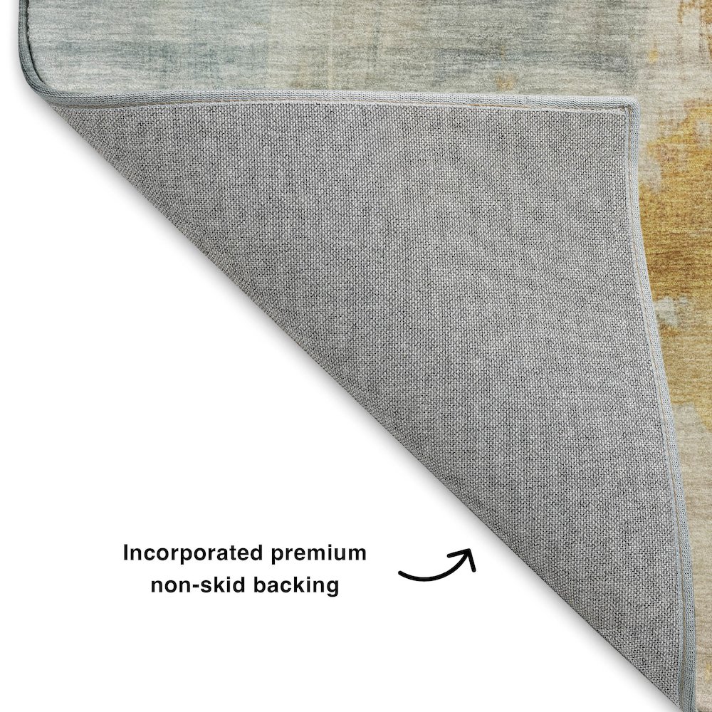 Luxury Washable Indoor/Outdoor Bresca Linen 5' x 7'6" Rug. Picture 4