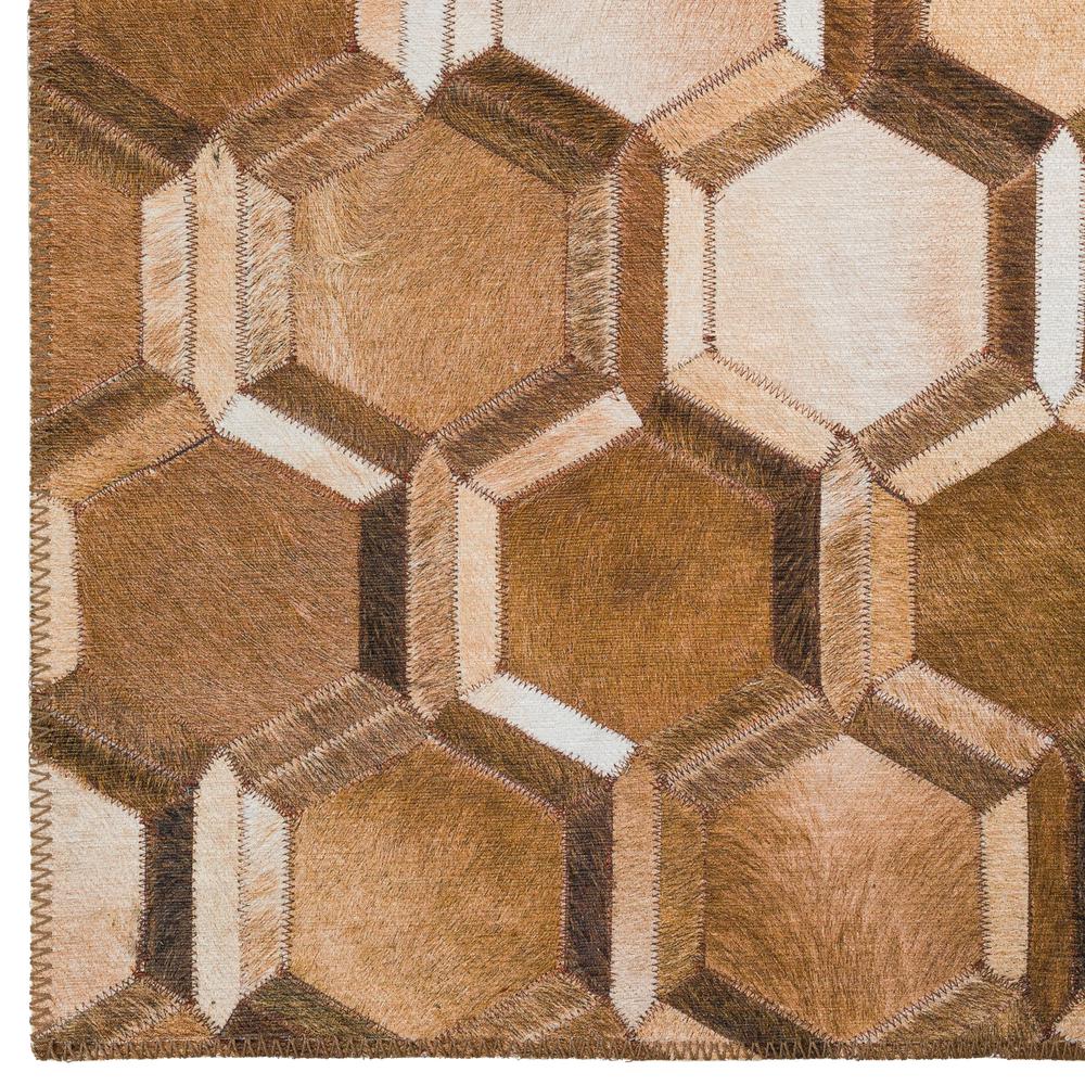 Laredo Brown Animal Patchwork 3' x 5' Area Rug Brown ALR31. Picture 2
