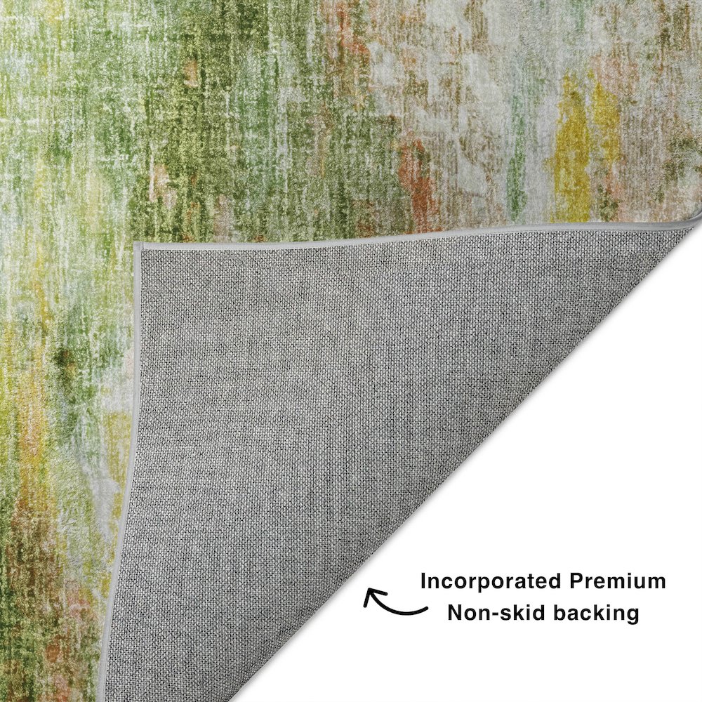 Luxury Washable Boca Sage 5' x 7'6" Rug. Picture 4