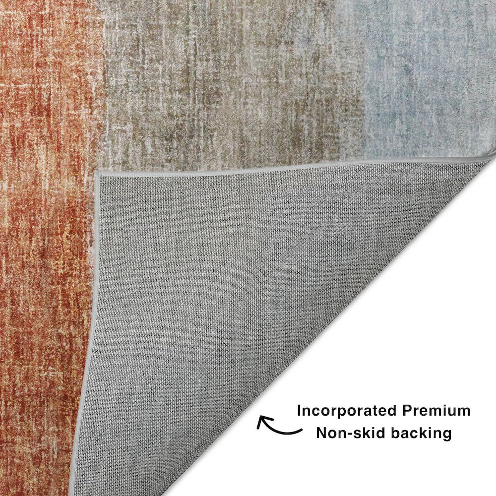 Luxury Washable Boca Salmon 5' x 7'6" Rug. Picture 4