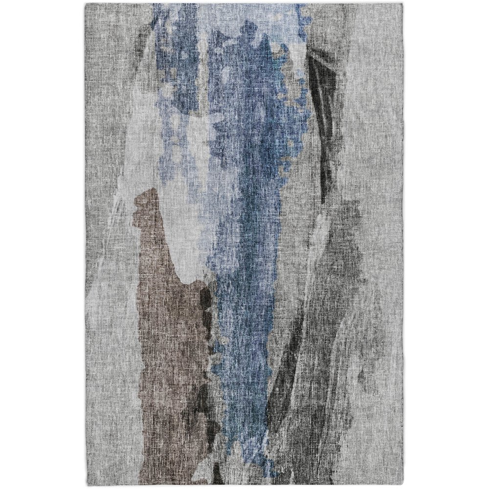 Luxury Washable Boca Pewter 9' x 12' Rug. Picture 1