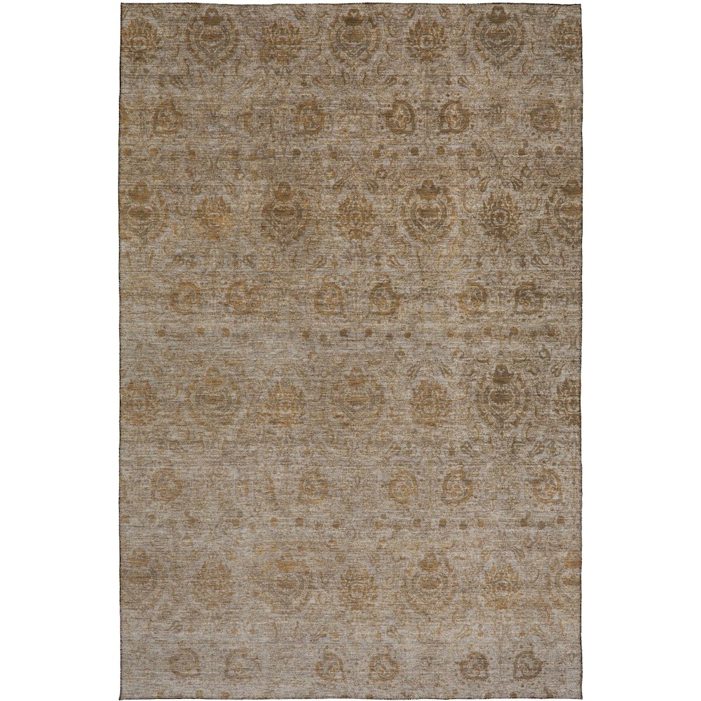 Luxury Washable Indoor/Outdoor Burano Brown 9' x 12' Rug. Picture 1