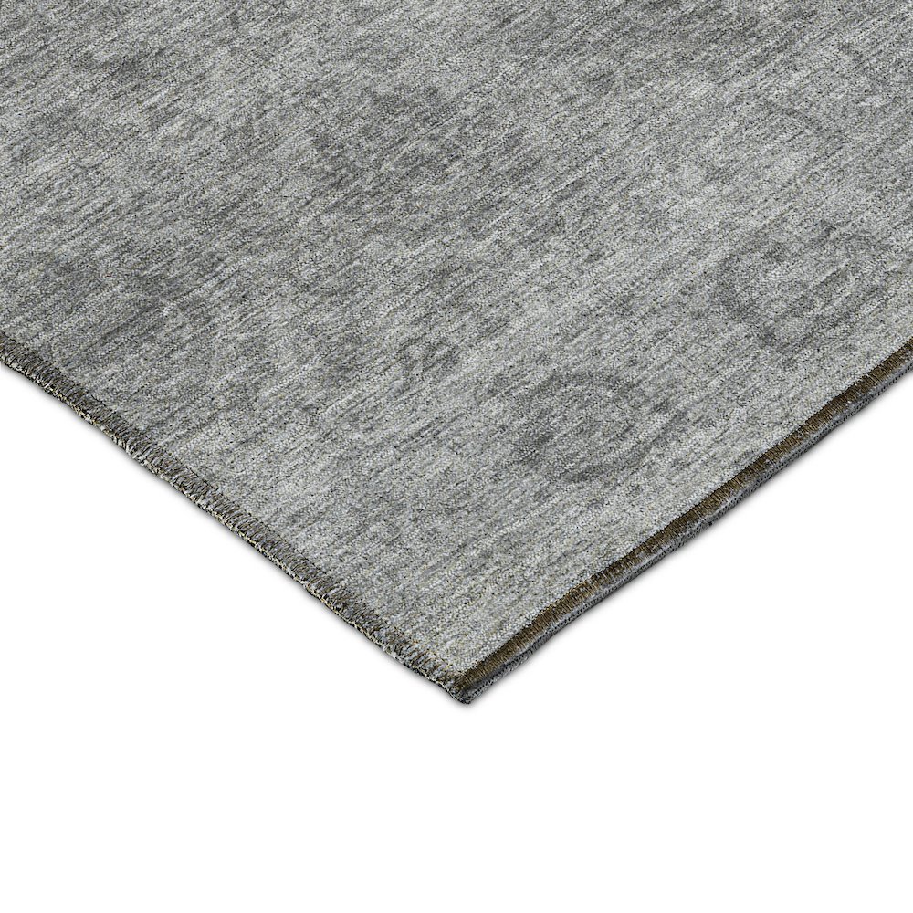 Luxury Washable Indoor/Outdoor Burano Gray 5' x 7'6" Rug. Picture 2