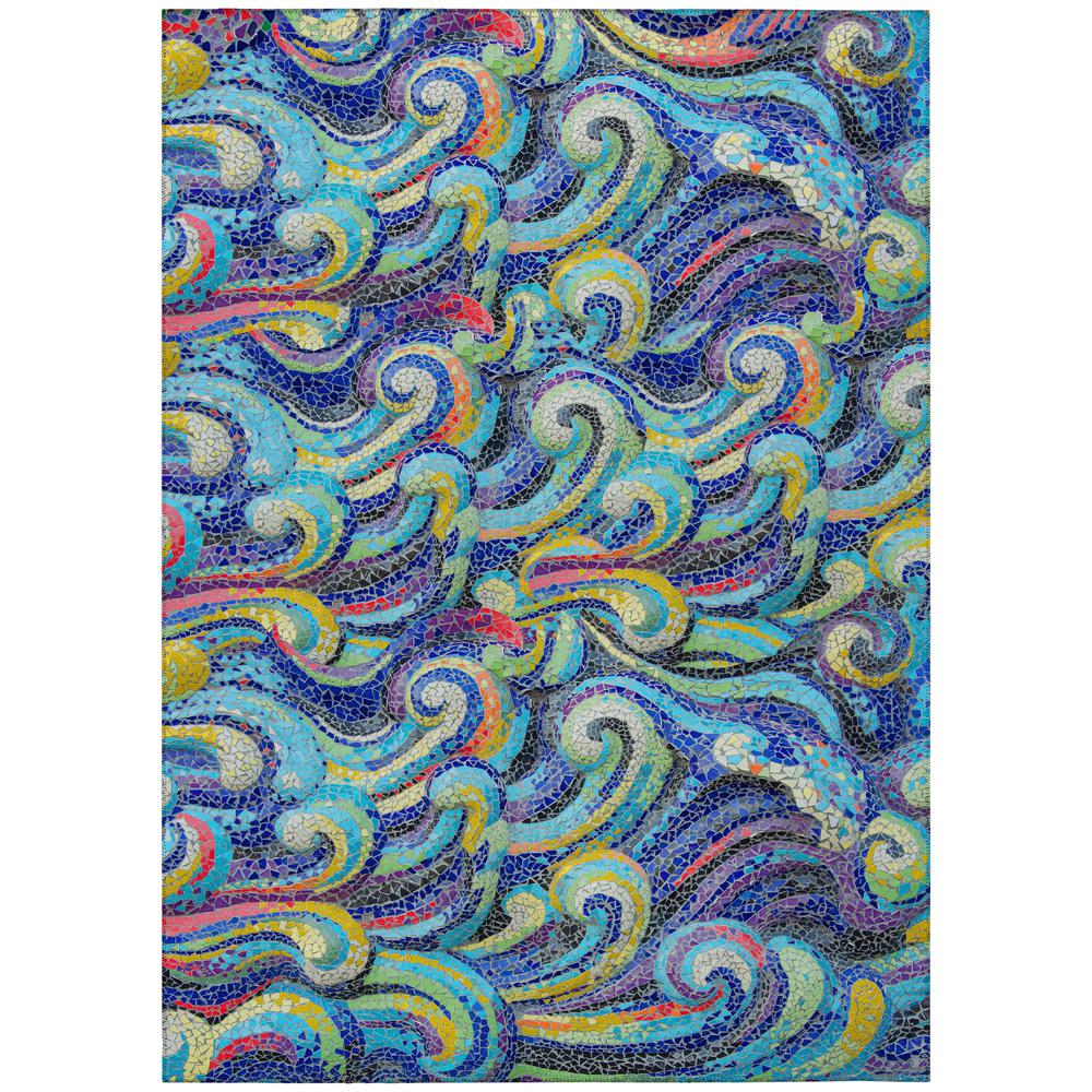 Indoor/Outdoor Surfside ASR44 Ocean Washable 9' x 12' Rug. Picture 1