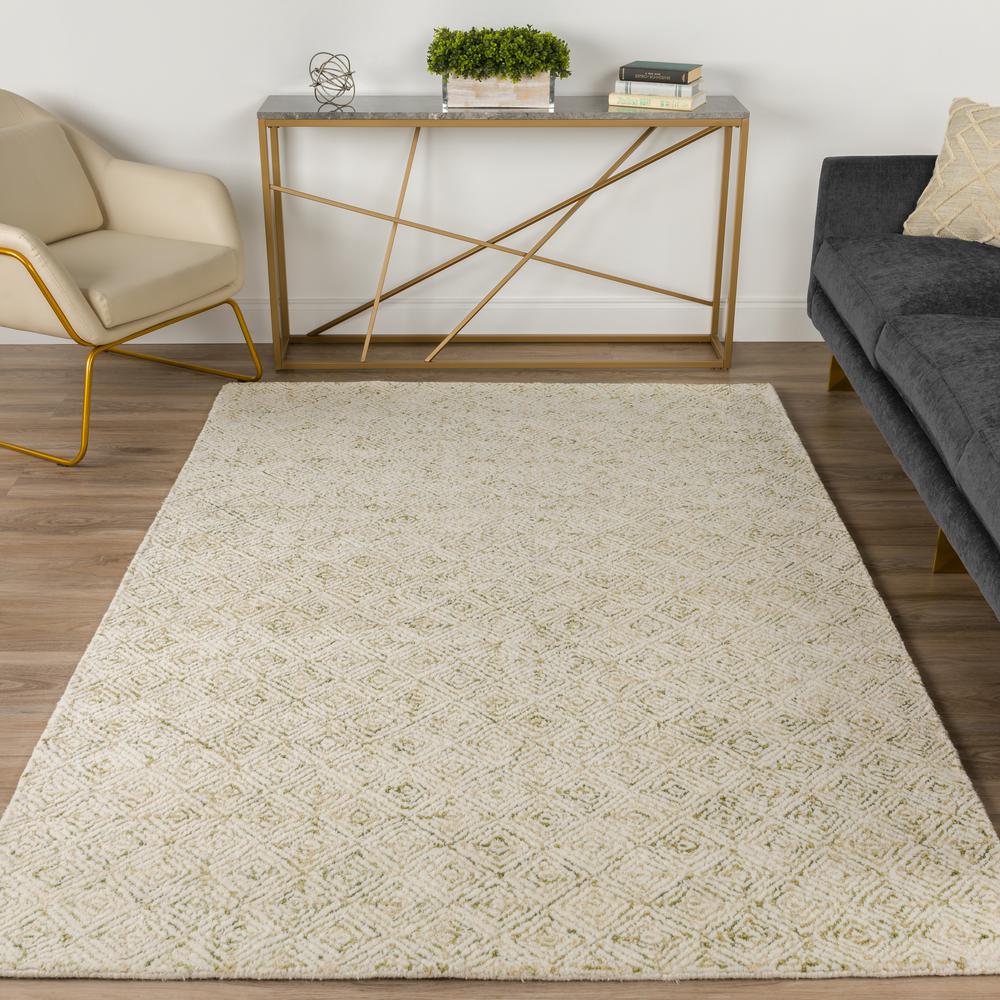Zoe ZZ1 Lime 5' x 7'6" Rug. Picture 2