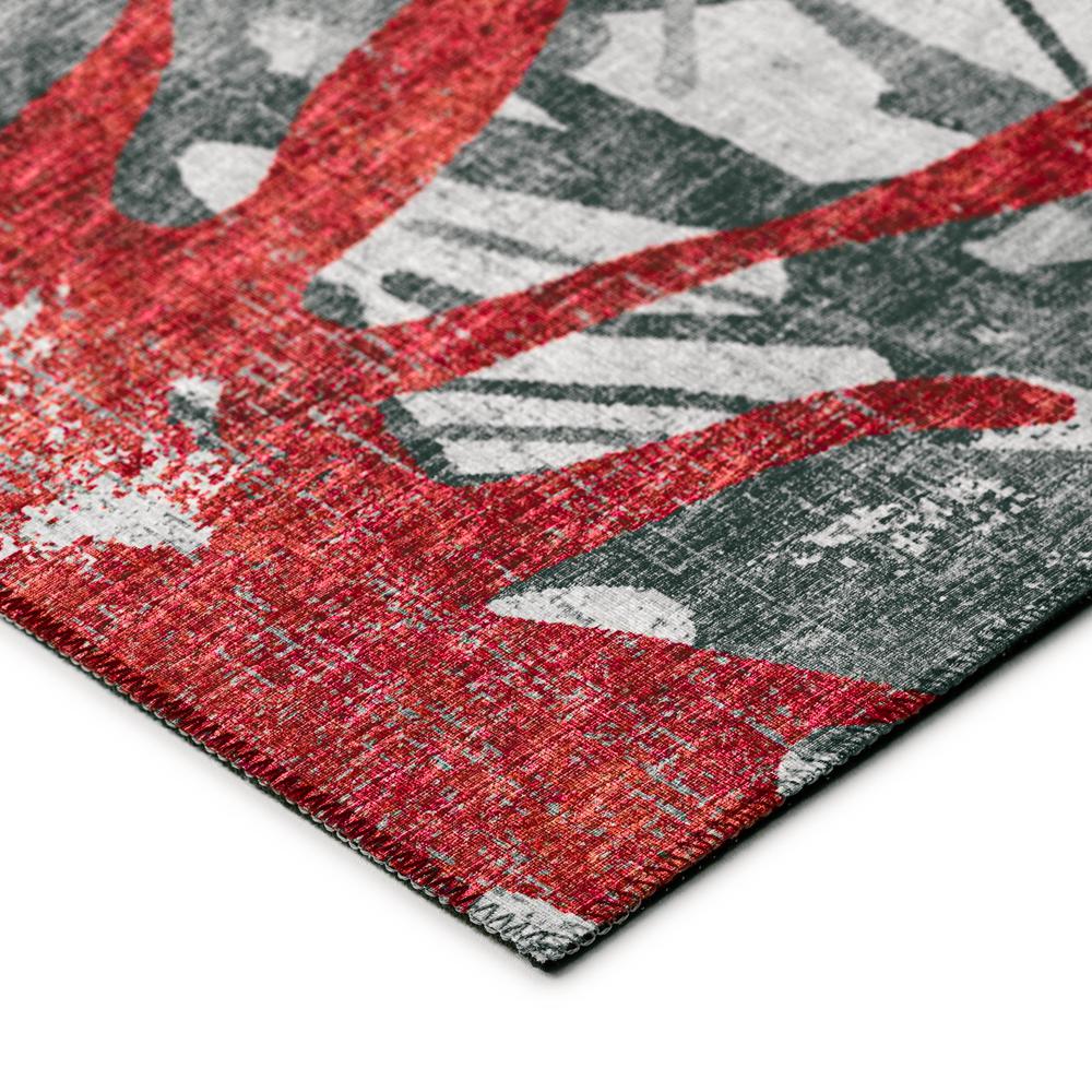Bravado Red Contemporary Color Splash 3' x 5' Area Rug Red ABV36. Picture 3