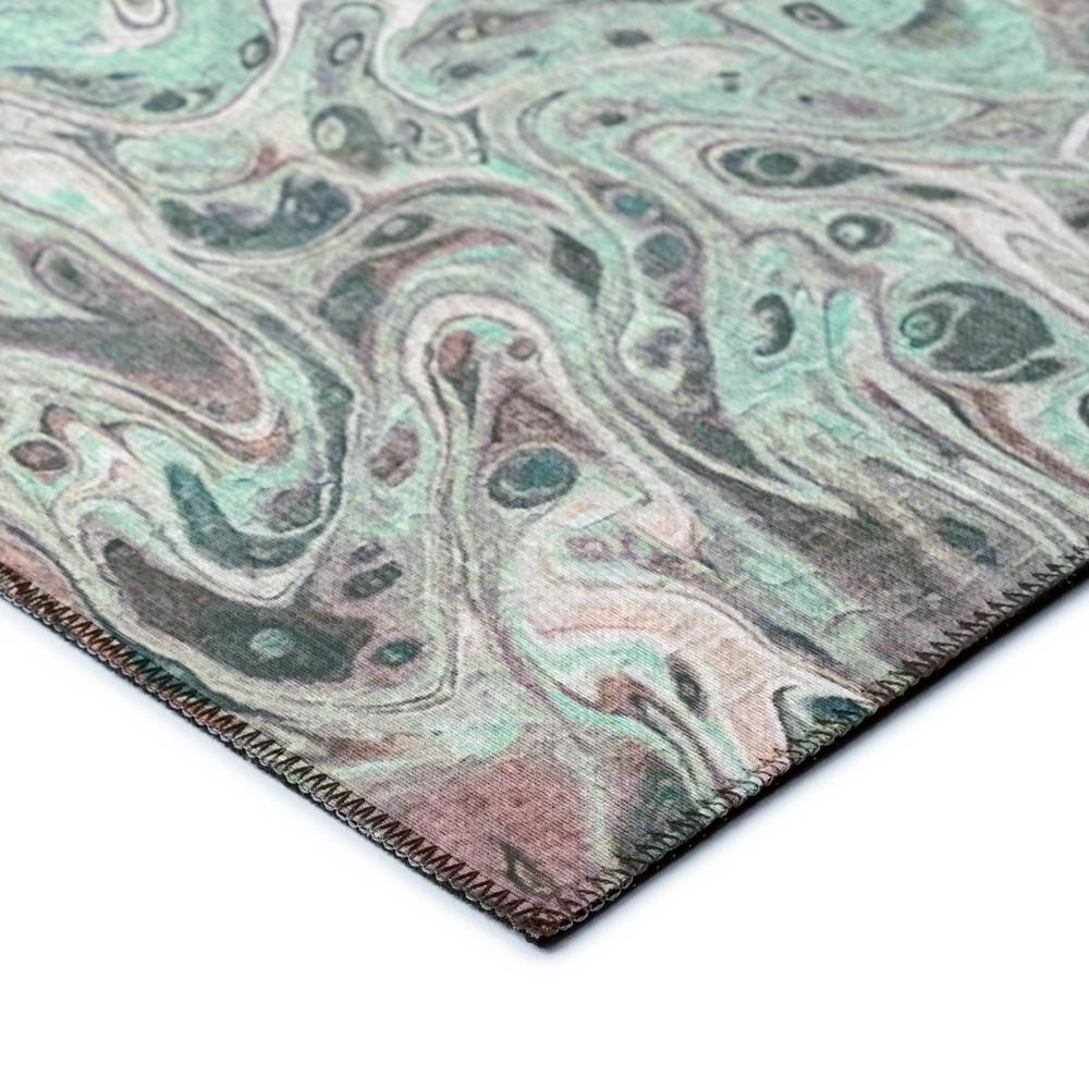 Karina Mint Modern Abstract 3' x 5' Area Rug Mint AKC39. Picture 3