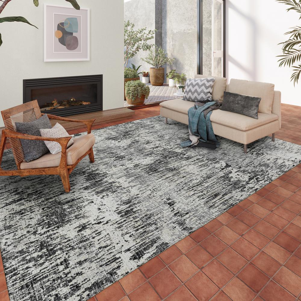 Indoor/Outdoor Accord AAC31 Gray Washable 9' x 12' Rug. Picture 2