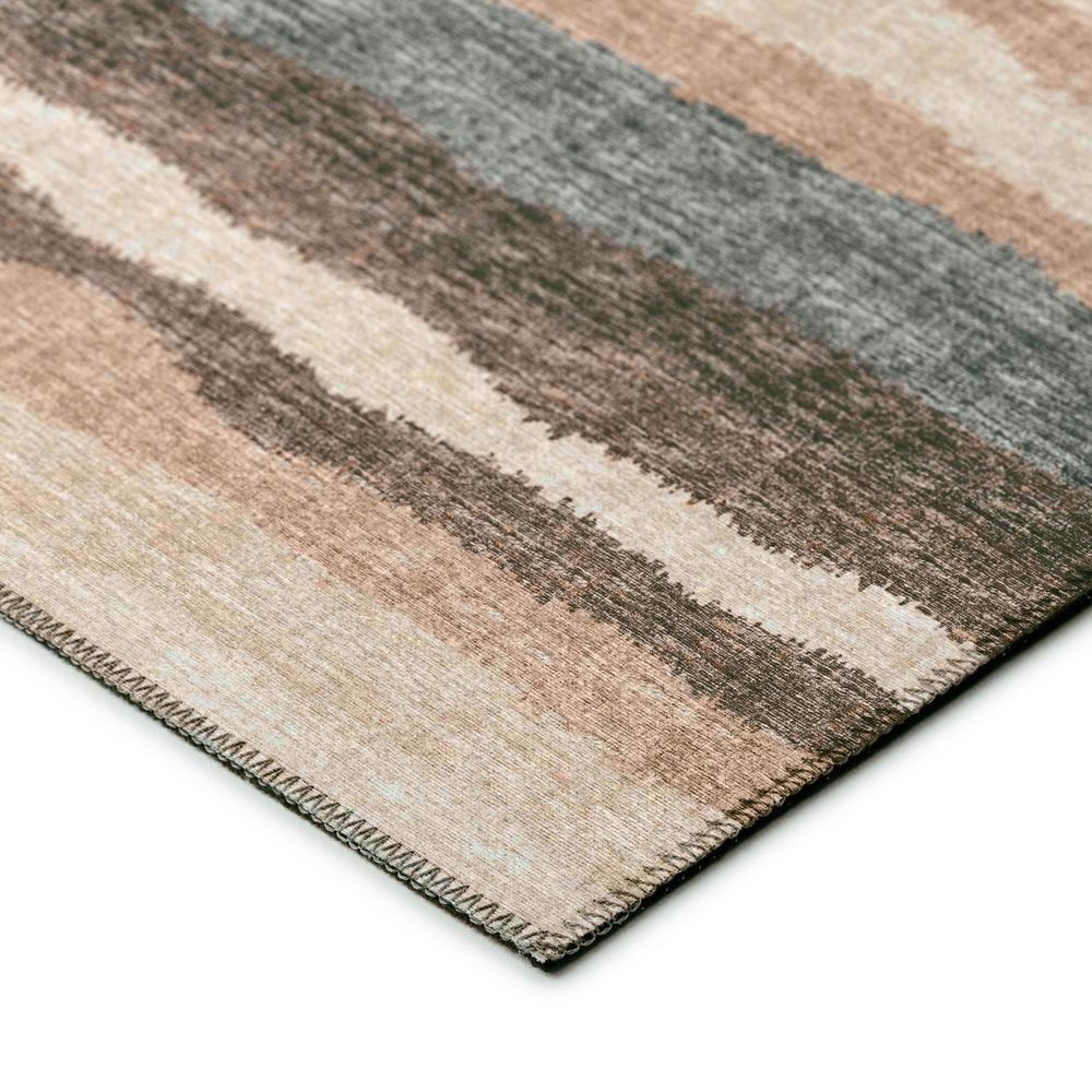 Bravado Earth Contemporary Striped 3' x 5' Area Rug Earth ABV37. Picture 3