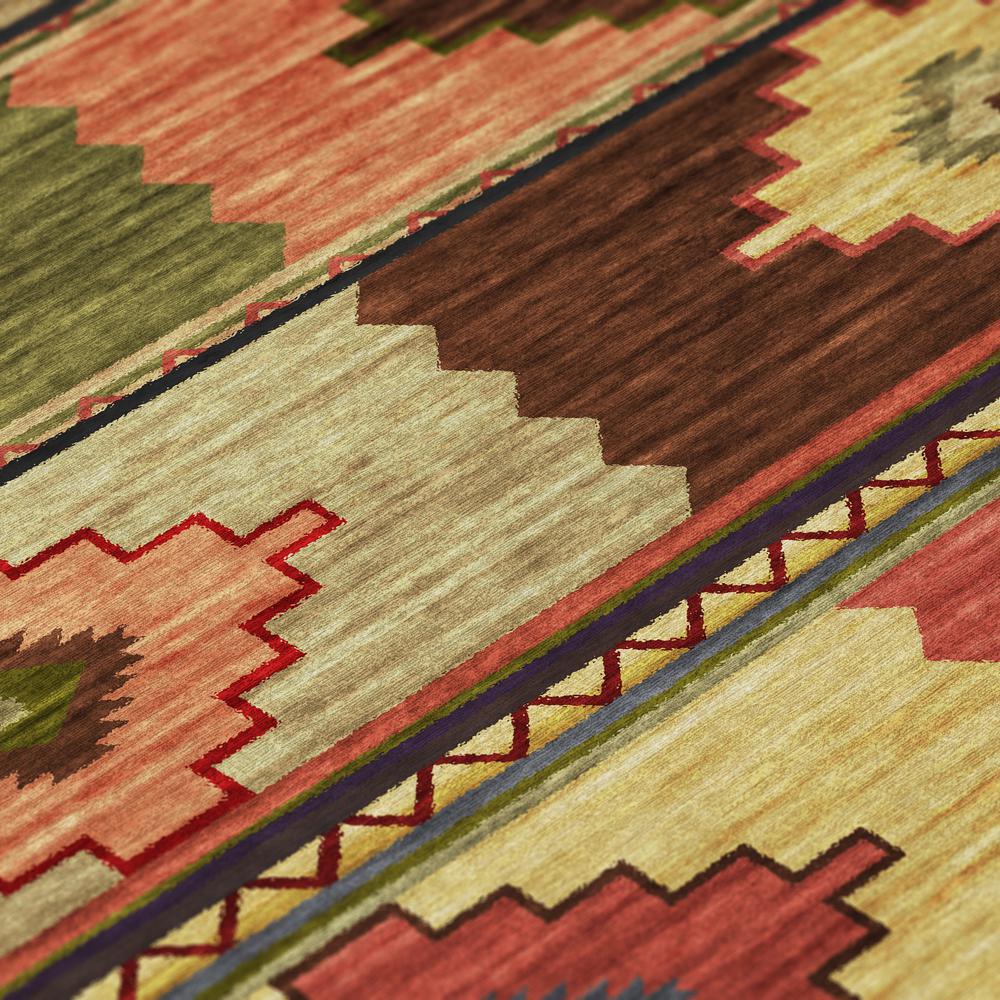 Indoor/Outdoor Sonora ASO31 Paprika Washable 5' x 7'6" Rug. Picture 7