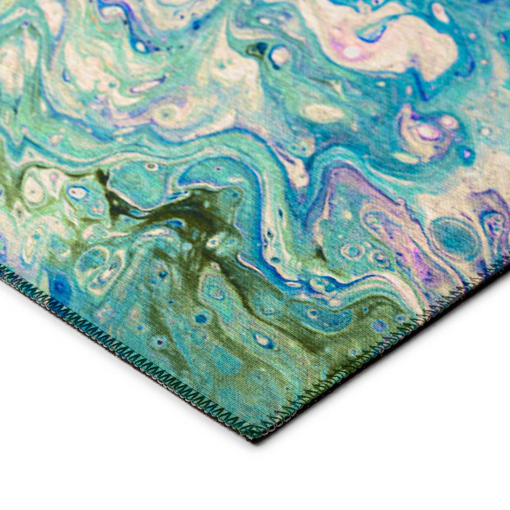 Karina Seaglass Modern Abstract 3' x 5' Area Rug Seaglass AKC34. Picture 3