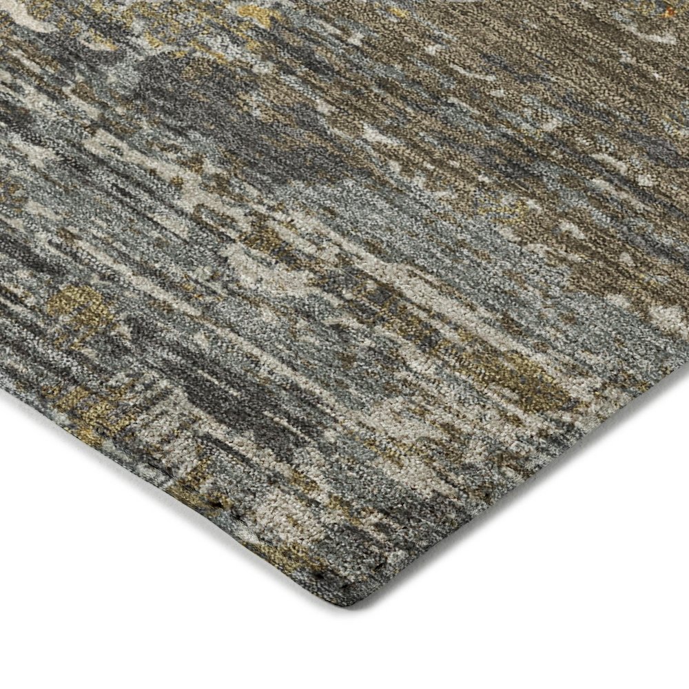 Luxury Washable Indoor/Outdoor Kochi Gray 5' x 7'6" Rug. Picture 2
