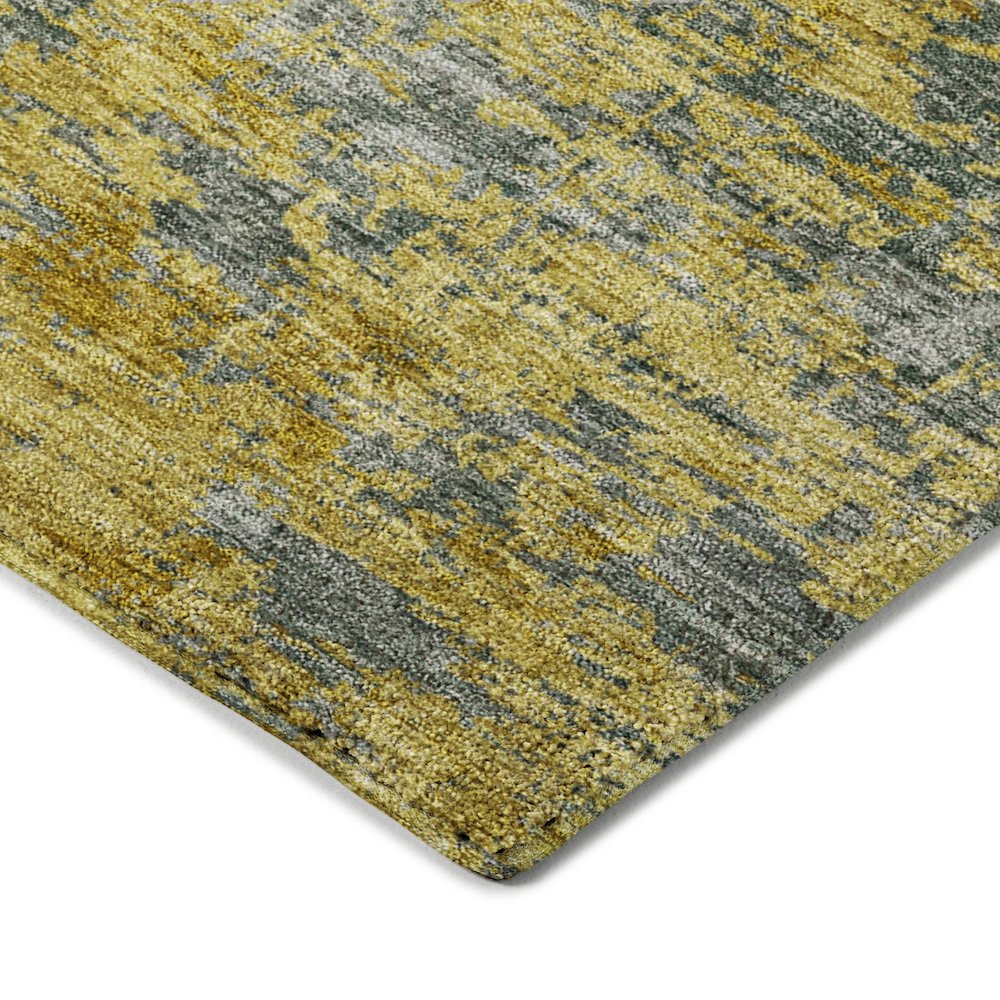 Luxury Washable Indoor/Outdoor Kochi Gold 5' x 7'6" Rug. Picture 2