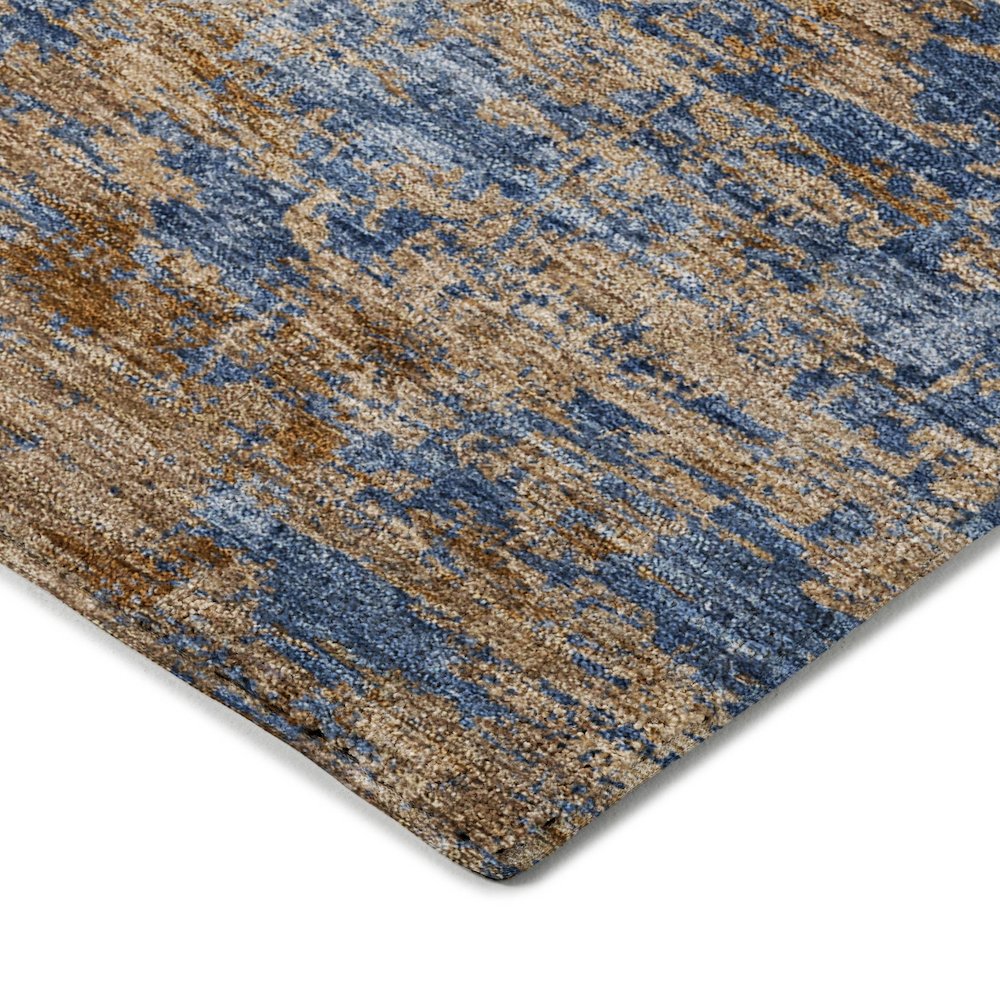 Luxury Washable Indoor/Outdoor Kochi Navy 5' x 7'6" Rug. Picture 2