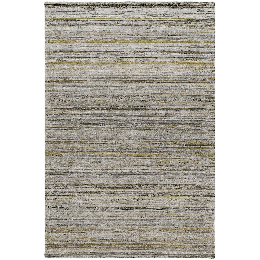 Luxury Washable Indoor/Outdoor Kochi Pewter 9' x 12' Rug. Picture 1