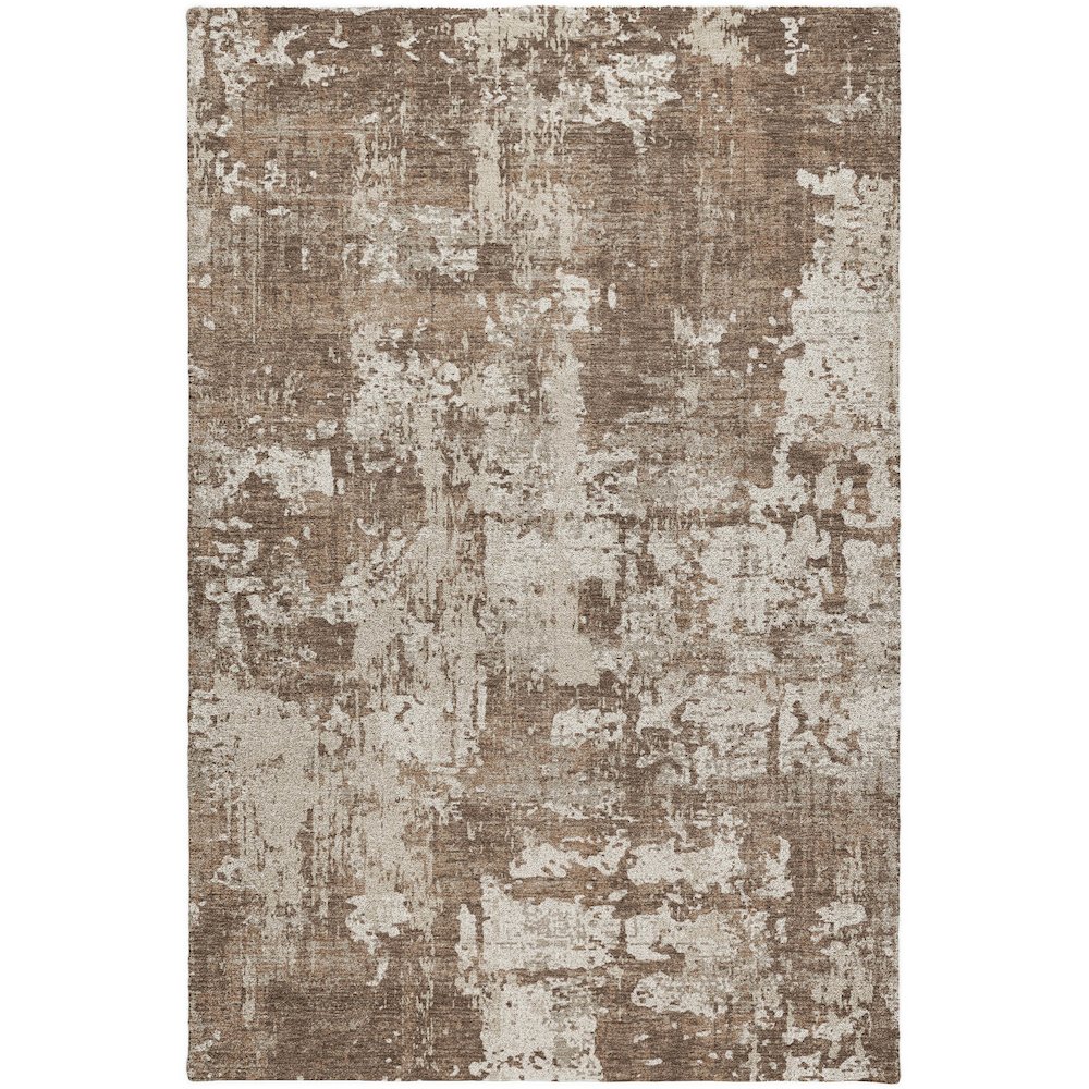 Luxury Washable Indoor/Outdoor Kochi Brown 9' x 12' Rug. Picture 1