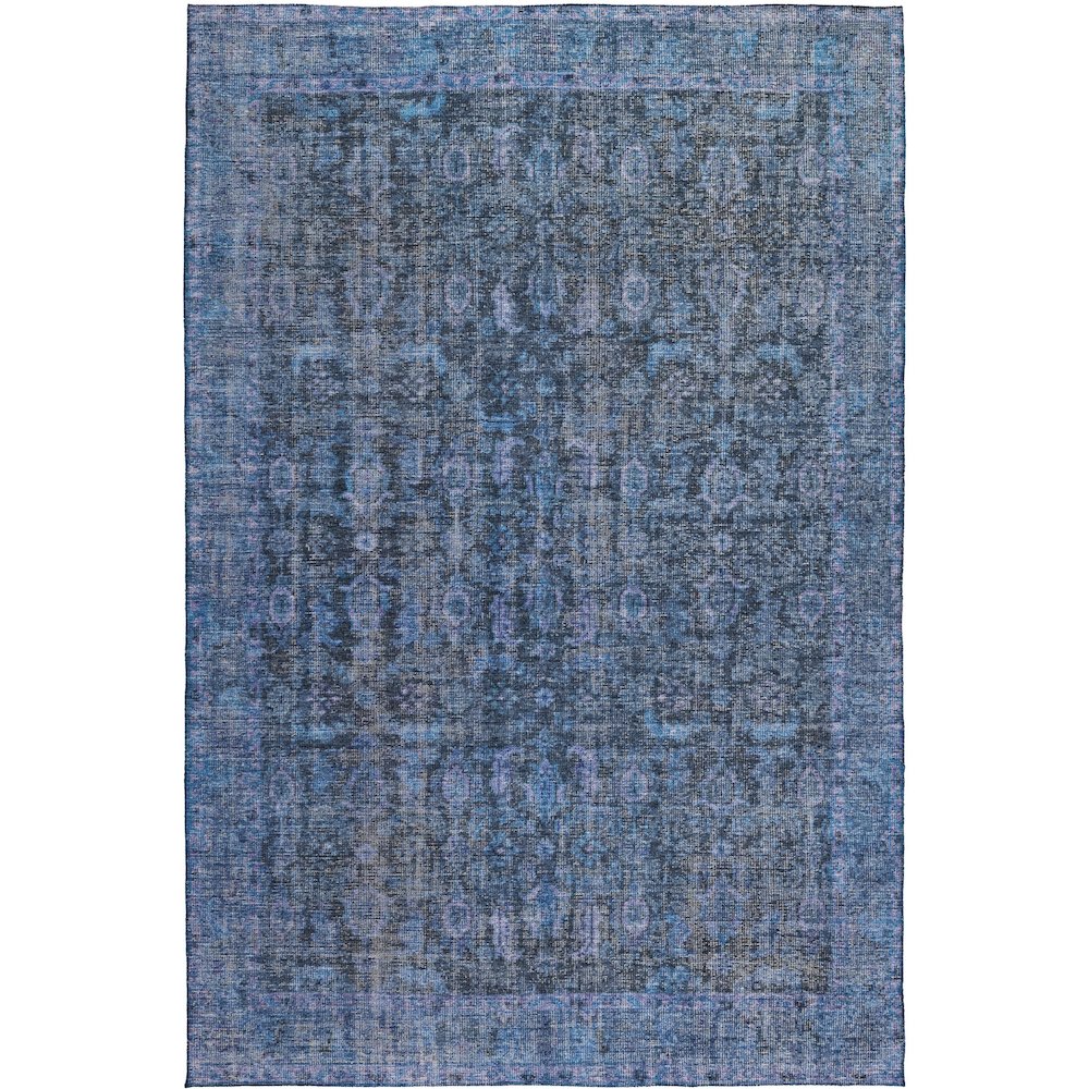 Indoor/Outdoor Karaj Blue 9' x 12' Rug. Picture 1