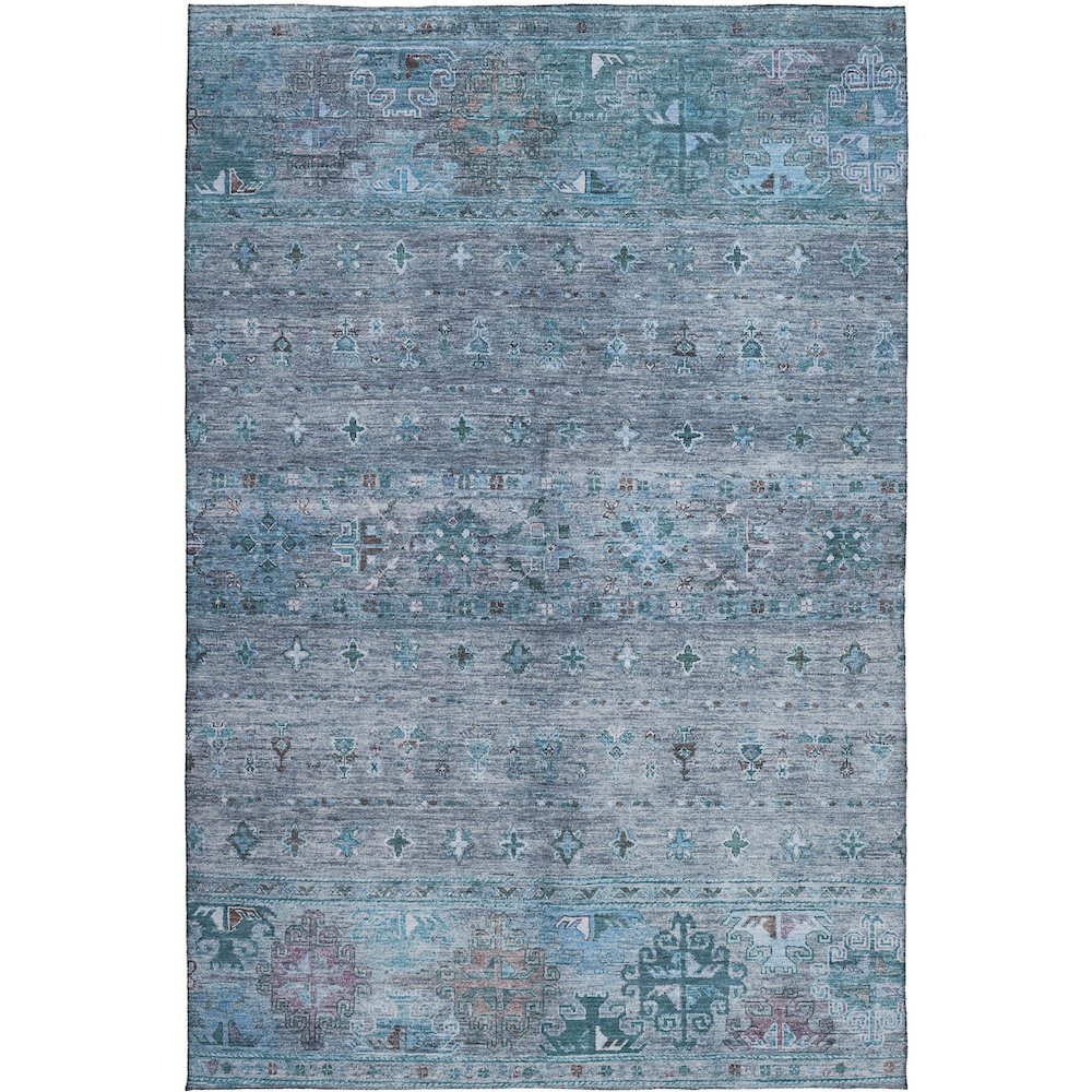 Indoor/Outdoor Karaj Blue 9' x 12' Rug. Picture 1