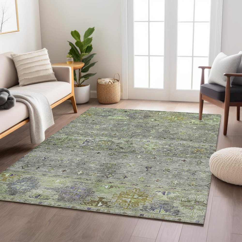 Indoor/Outdoor Karaj Sage 9' x 12' Rug. Picture 5
