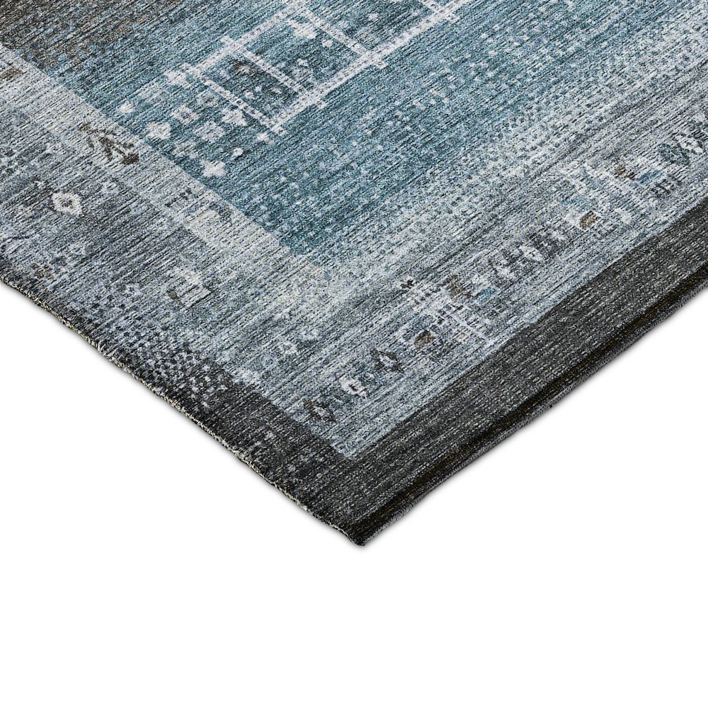 Indoor/Outdoor Karaj Blue 5' x 7'6" Rug. Picture 2