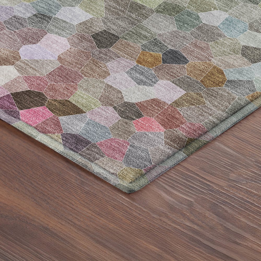 Luxury Washable Indoor/Outdoor Kaleidoscope KL1 Multi 5' x 7'6" Rug. Picture 2