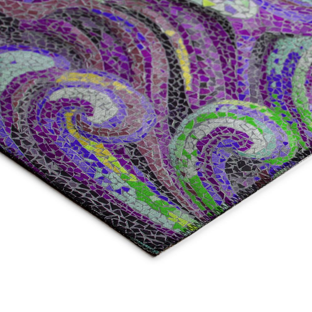 Indoor/Outdoor Surfside ASR44 Purple Washable 5' x 7'6" Rug. Picture 4
