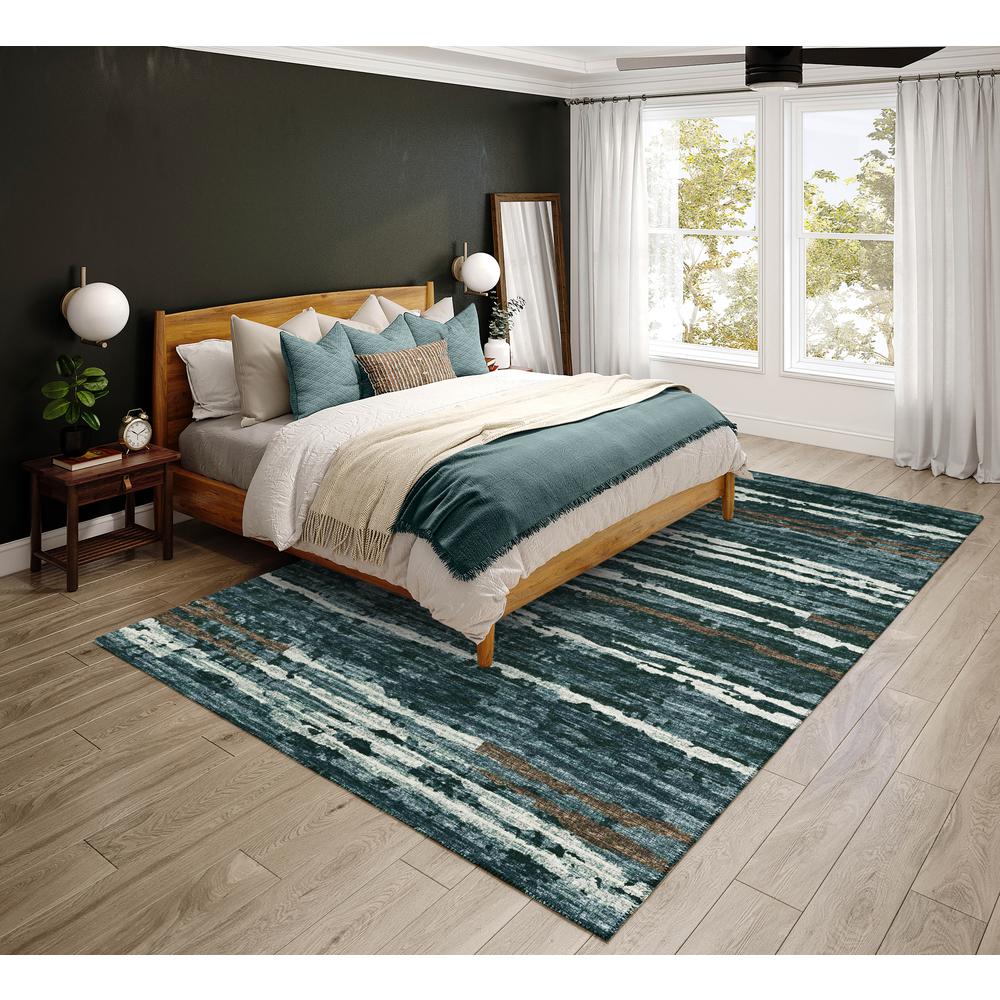 Bravado Shadow Contemporary Stripe 8' x 10' Area Rug Shadow ABV34. Picture 1