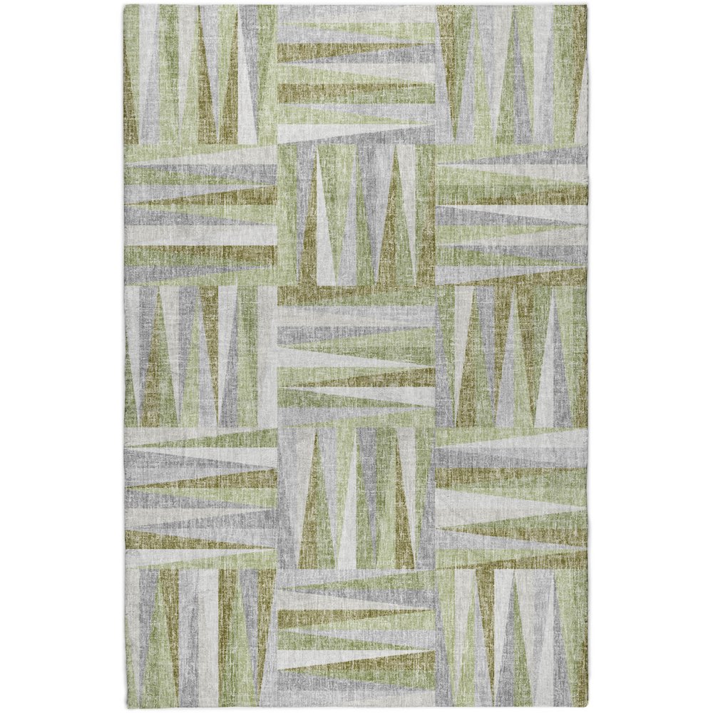 Luxury Washable Lorenzo Green 9' x 12' Rug. Picture 1