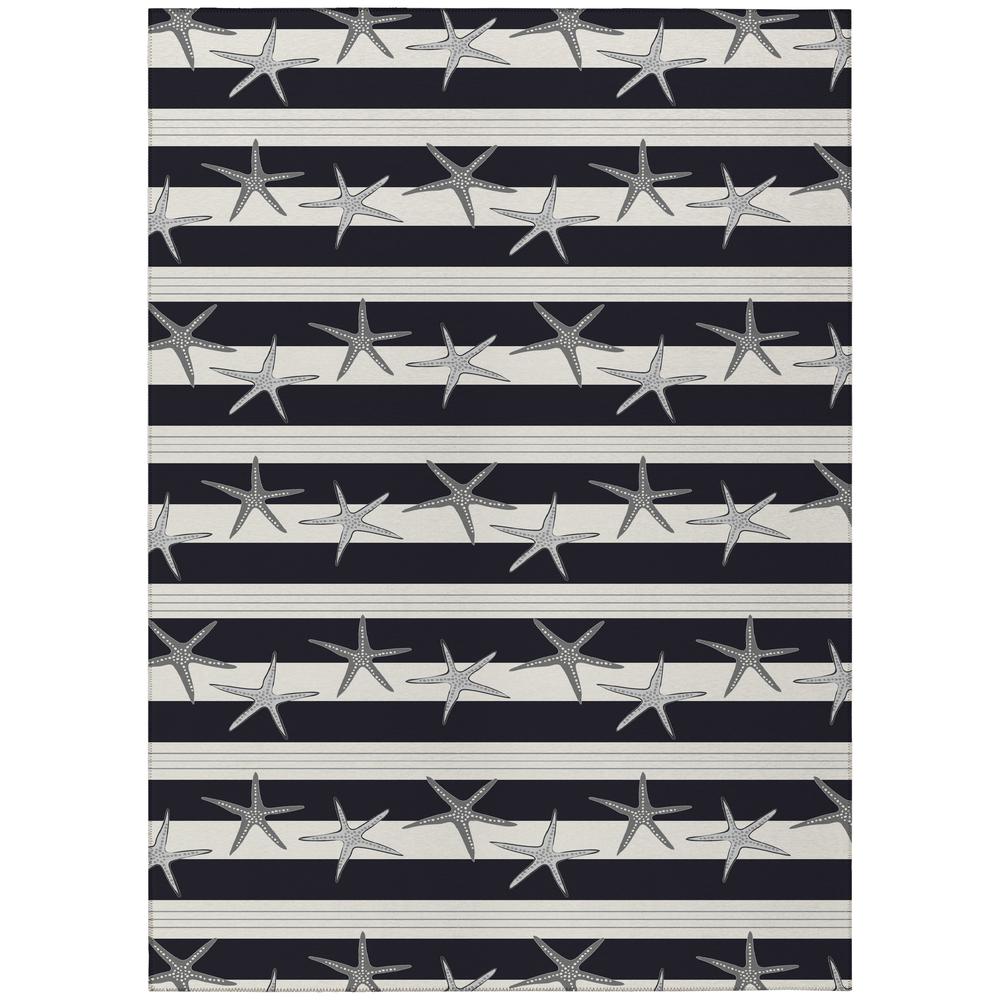 Indoor/Outdoor Surfside ASR42 Midnight Washable 9' x 12' Rug. Picture 1