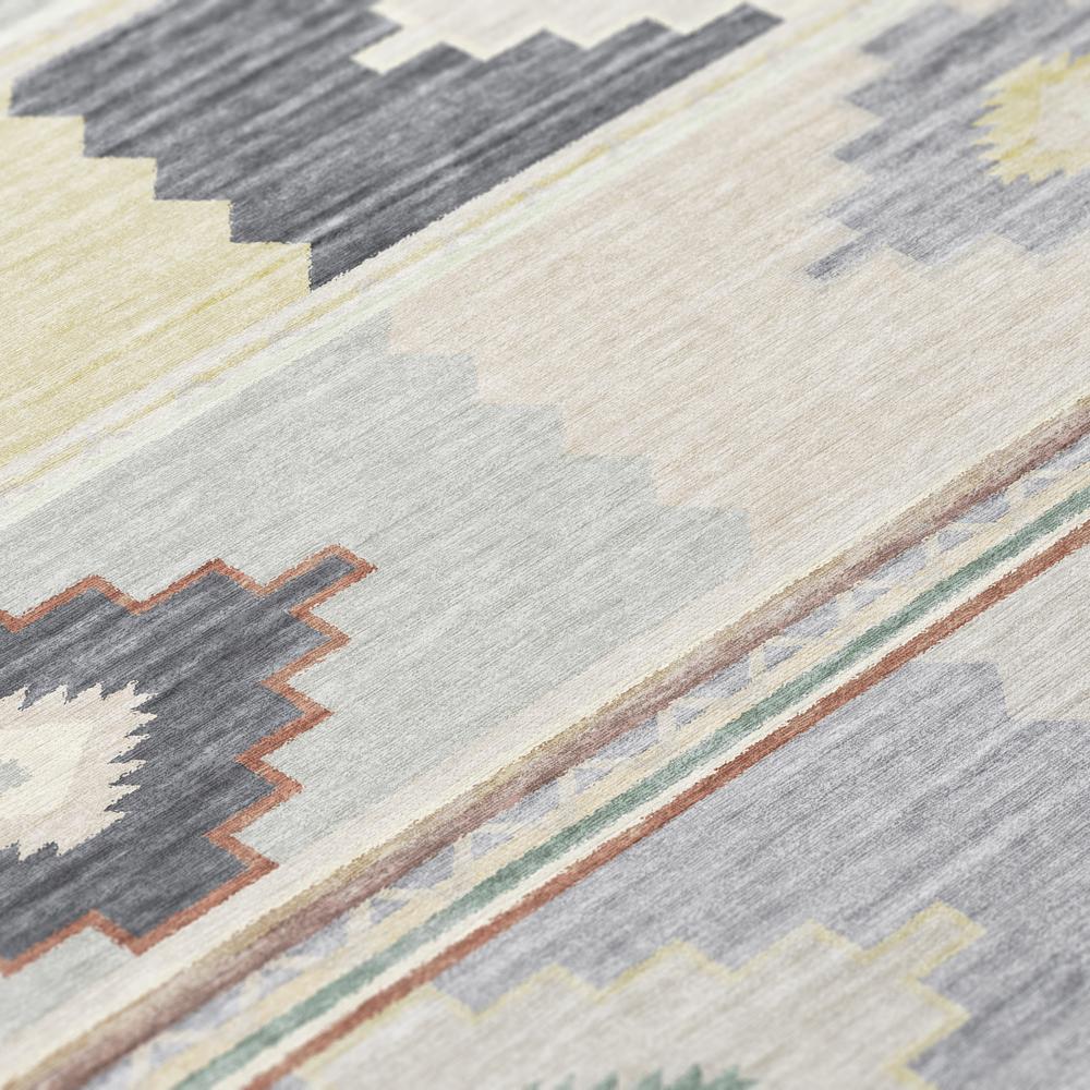 Indoor/Outdoor Sonora ASO31 Gray Washable 5' x 7'6" Rug. Picture 7