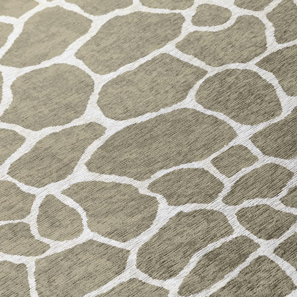 Safari Taupe Animal Animal Print 3' x 5' Area Rug Taupe ASF34. Picture 5