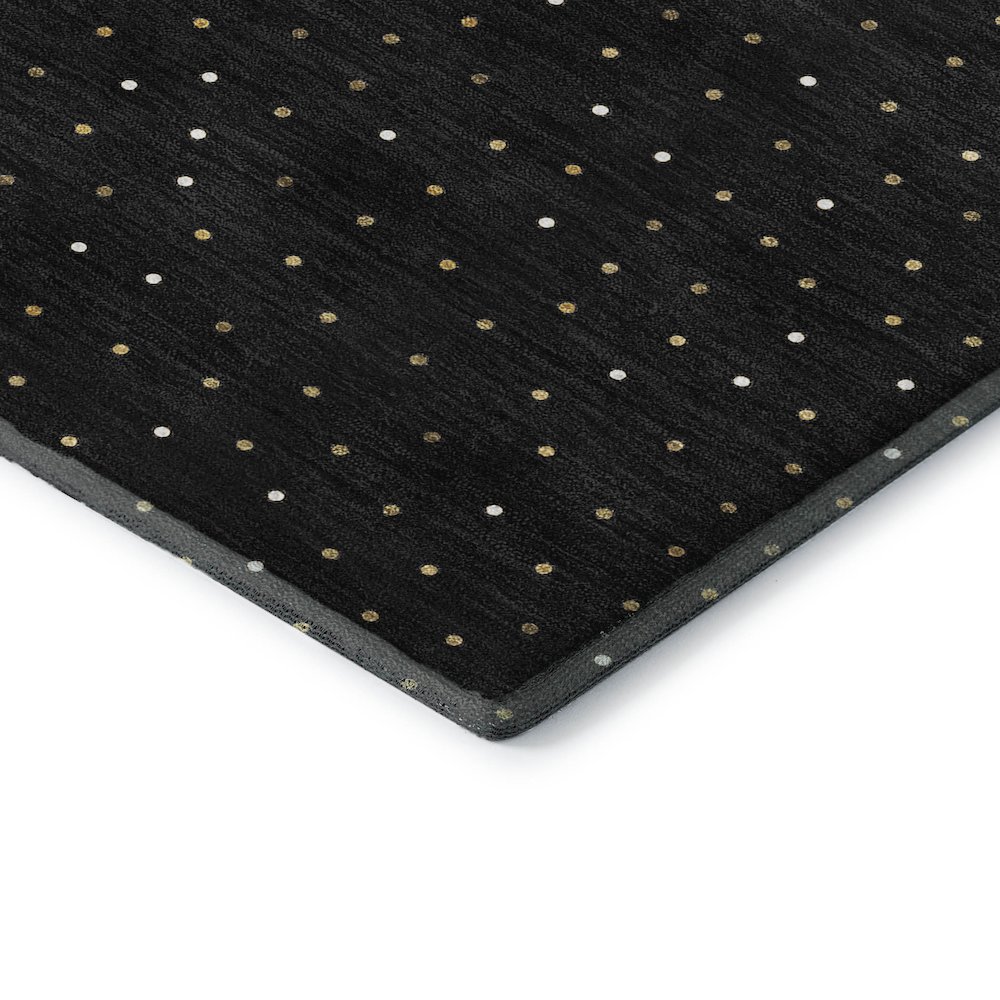 Luxury Washable Indoor/Outdoor Merry & Bright Black 5' x 7'6" Rug. Picture 2