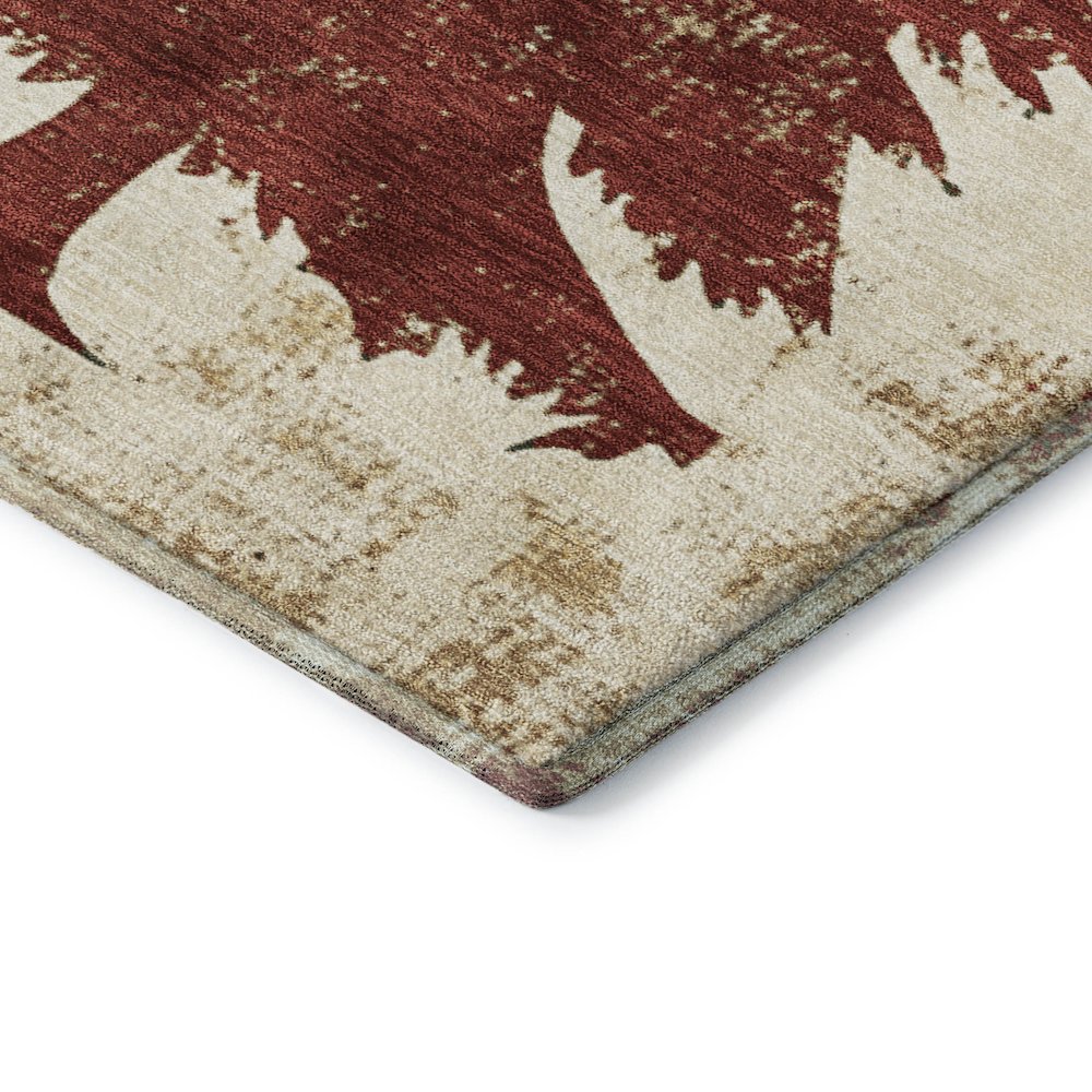 Luxury Washable Indoor/Outdoor Merry & Bright Ivory 5' x 7'6" Rug. Picture 2