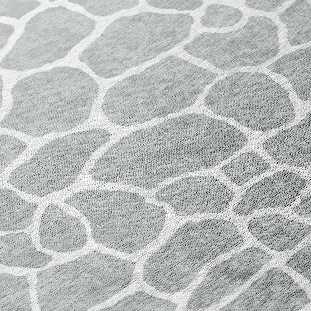 Safari Grey Animal Animal Print 3' x 5' Area Rug Grey ASF34. Picture 5