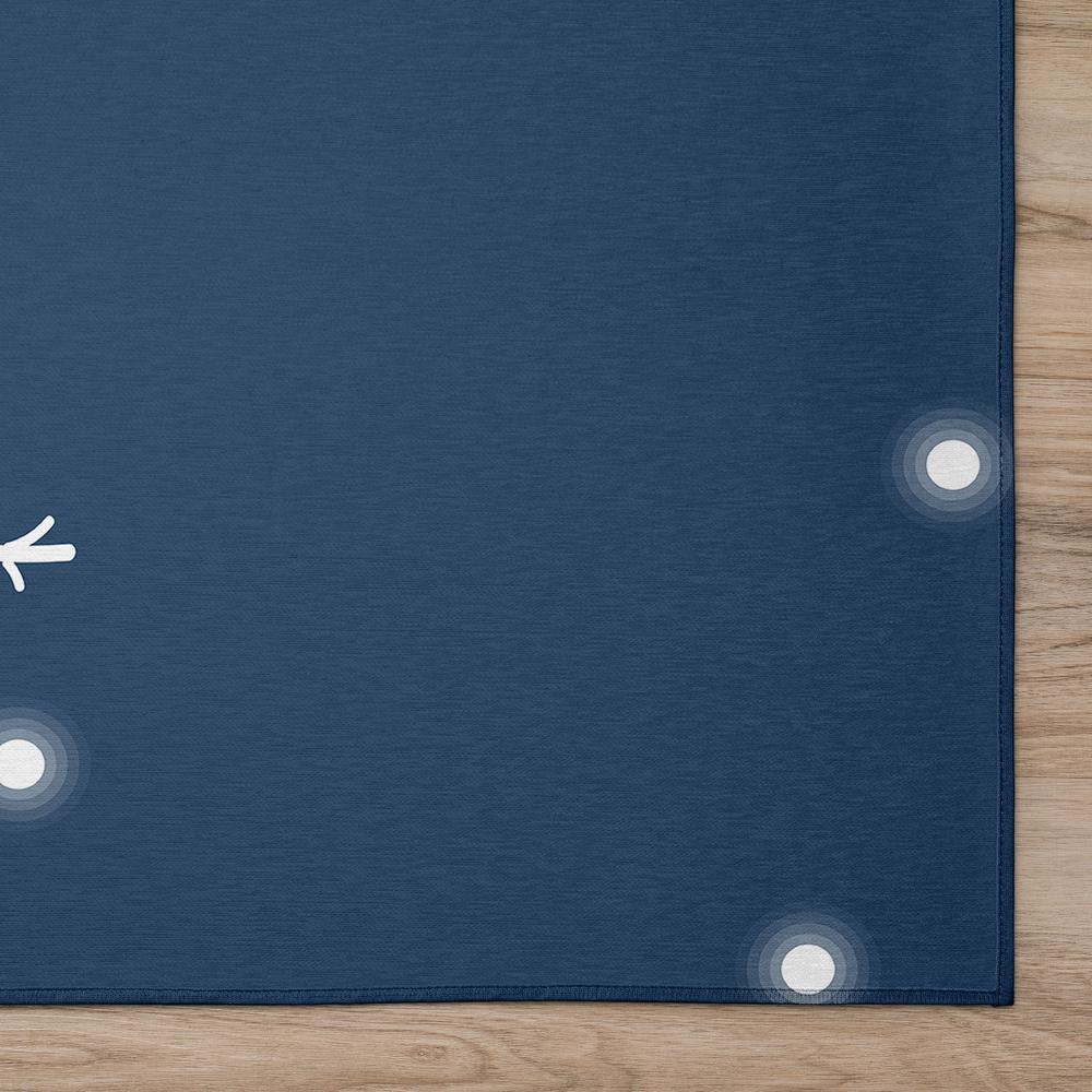 Indoor/Outdoor Cozy Winter ACW42 Blue Washable 5' x 7'6" Rug. Picture 3