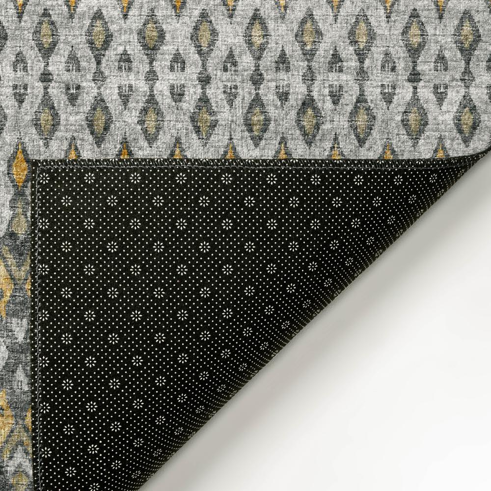 Bravado Grey Transitional Ikat 3' x 5' Area Rug Grey ABV31. Picture 4