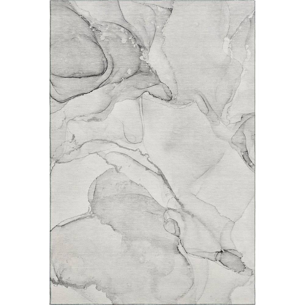 Luxury Washable Odyssey OY13 Gray 8' x 10' Rug. Picture 1