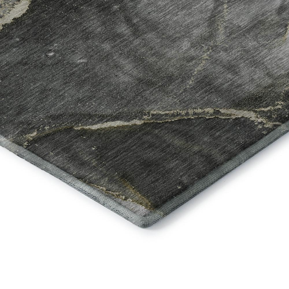 Luxury Washable Odyssey OY14 Charcoal 3' x 5' Rug. Picture 2